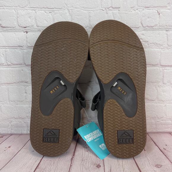 Reef Fanning Baja Brown Gum With Bottle Opener Sandals Mens Size 11 - Picture 10 of 11